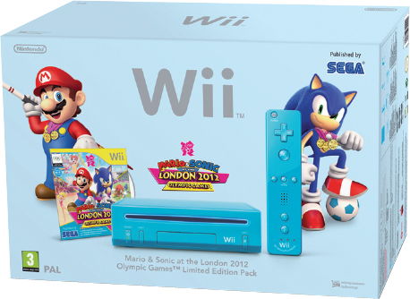 Consola Wii Azul   Mario  Sonic En Los Jjoo London 2012